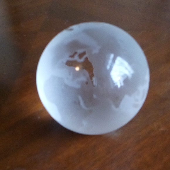 Earth globe paperweight 3" high - solid, heavy & very cool - Picture 3 of 6